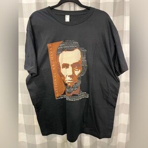 American Apparel Black Tee with Lincoln Graphic